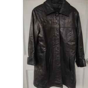 Tibor Leather Ladies Coat/ Trench Coat